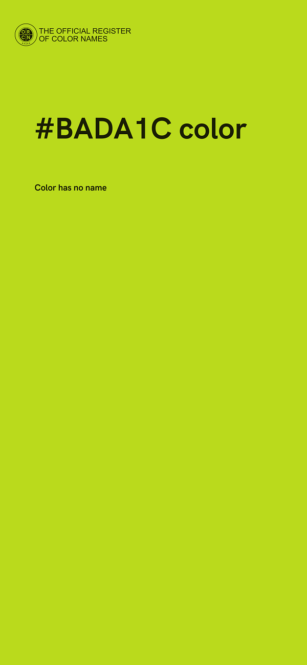 #BADA1C color image