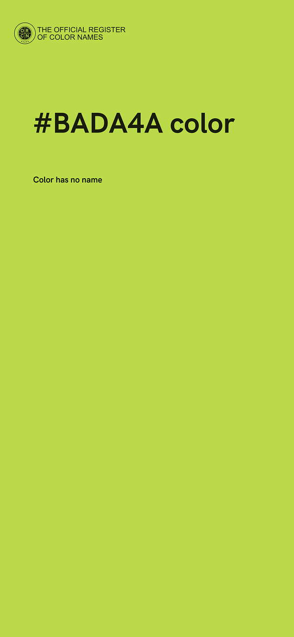 #BADA4A color image