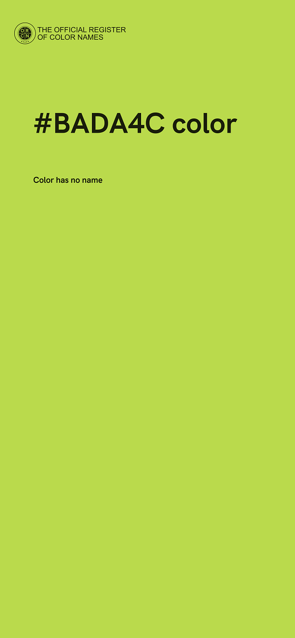 #BADA4C color image