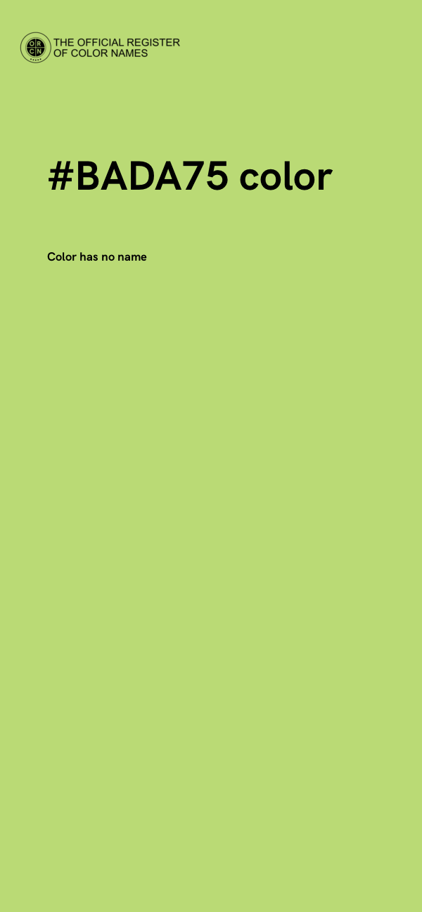 #BADA75 color image