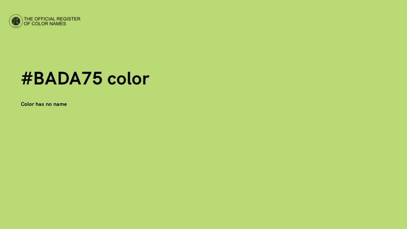 #BADA75 color image