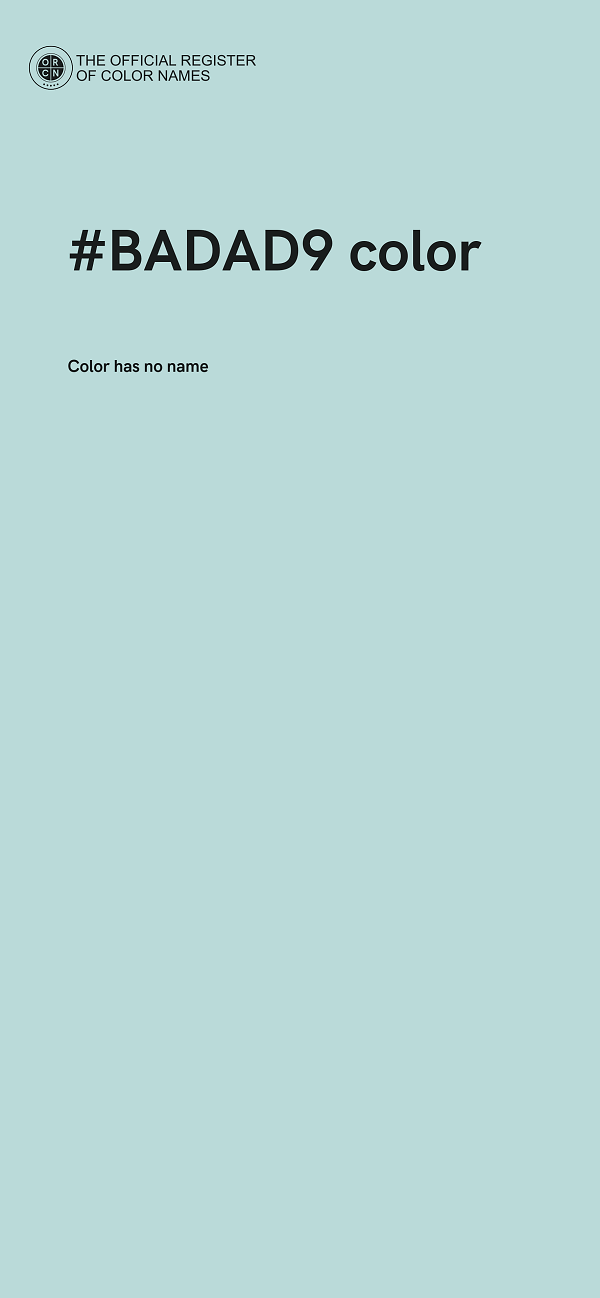 #BADAD9 color image