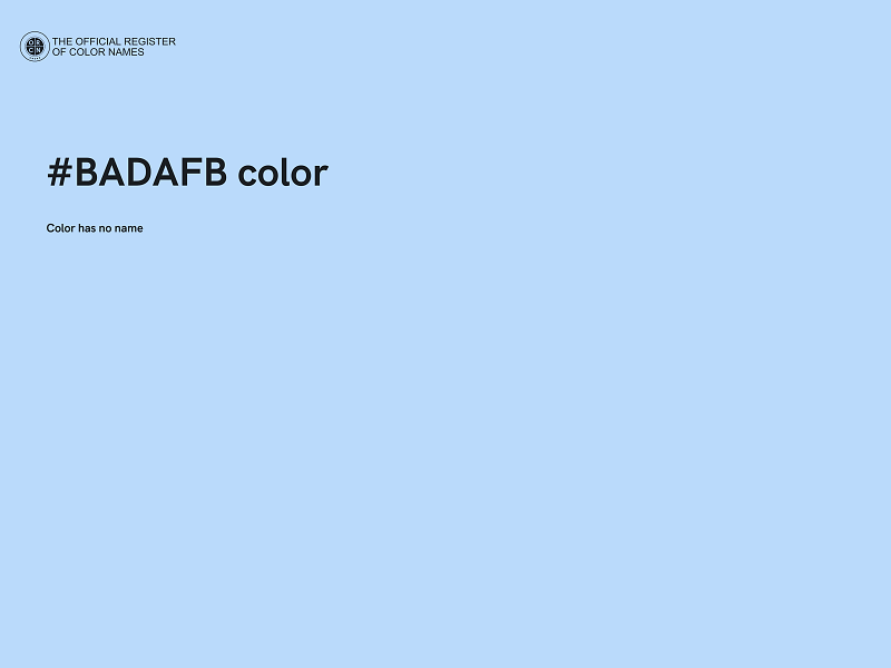 #BADAFB color image