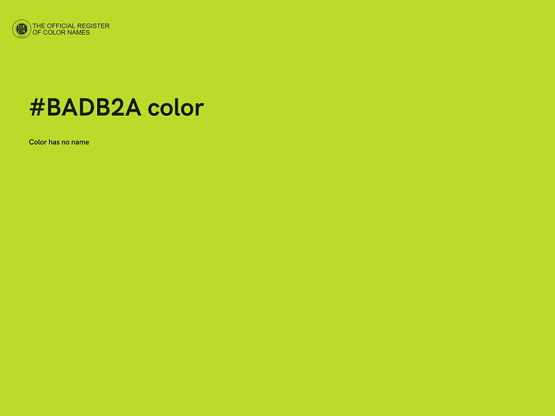 #BADB2A color image