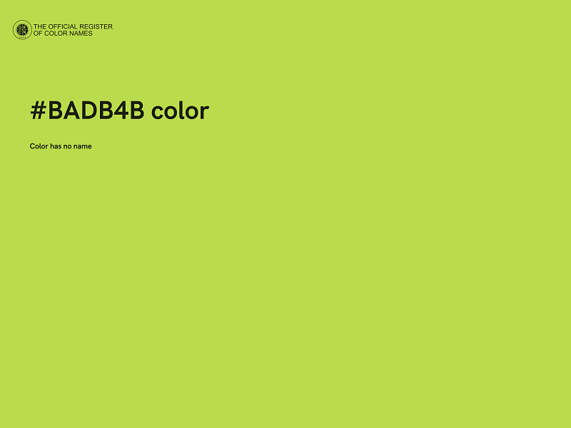 #BADB4B color image