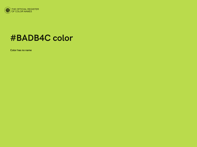 #BADB4C color image