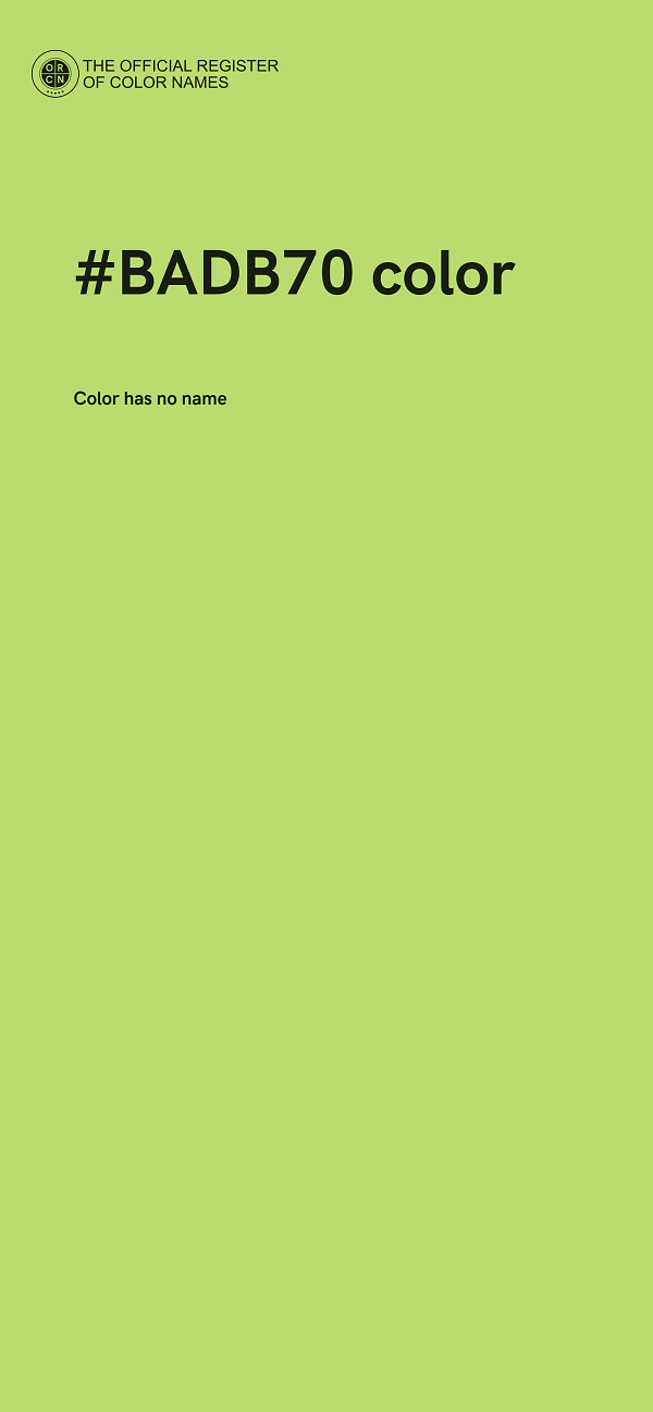 #BADB70 color image