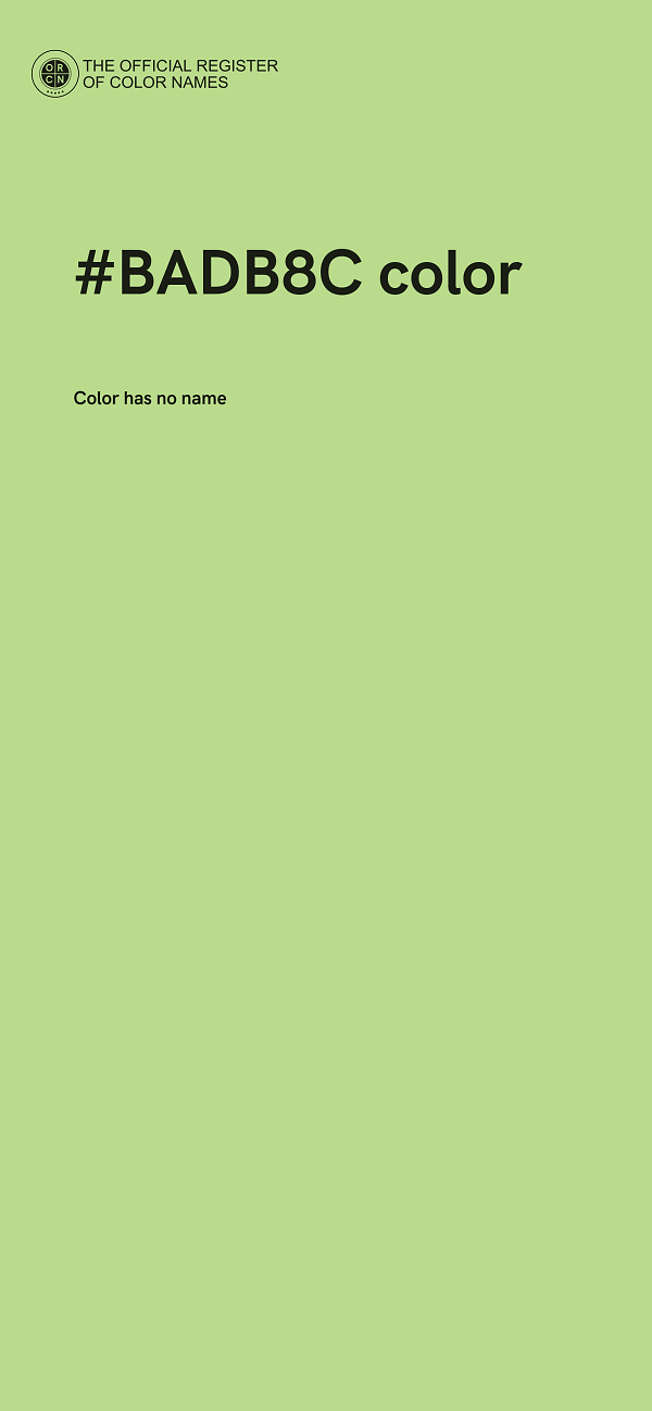 #BADB8C color image