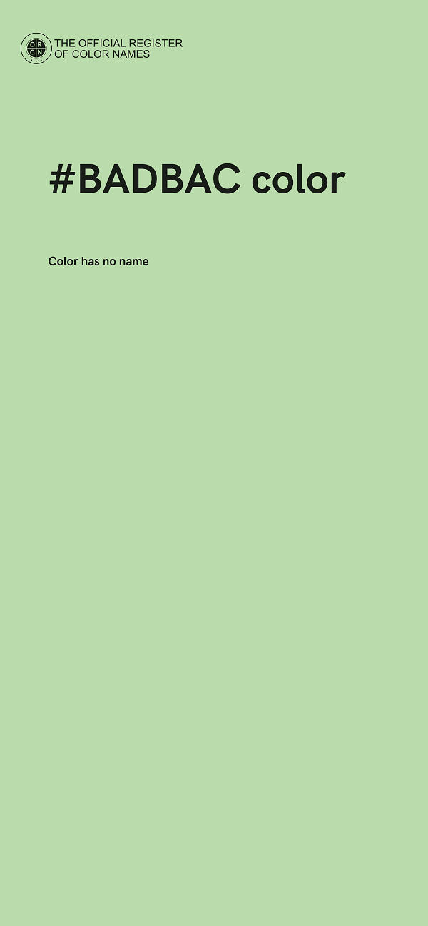 #BADBAC color image