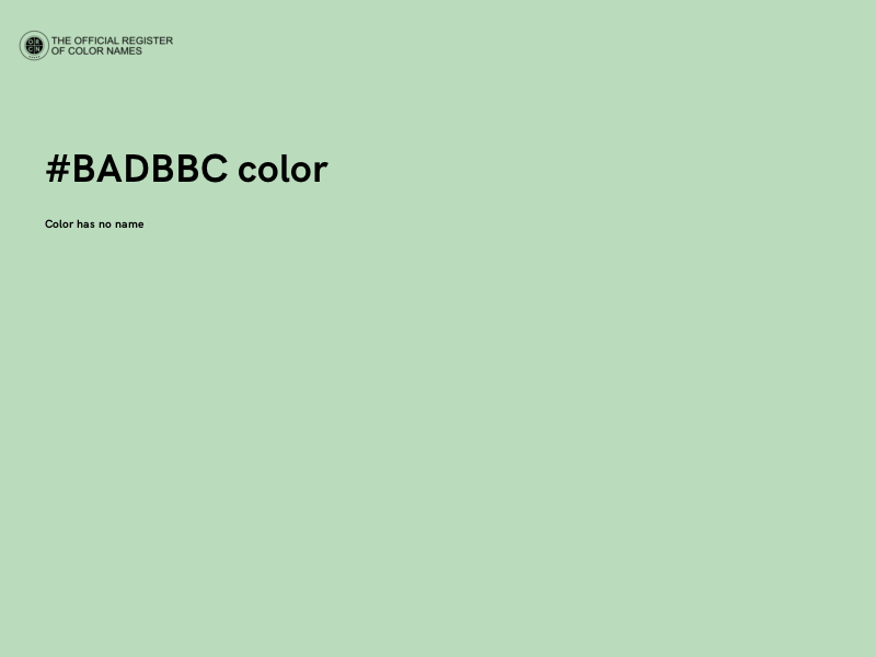 #BADBBC color image