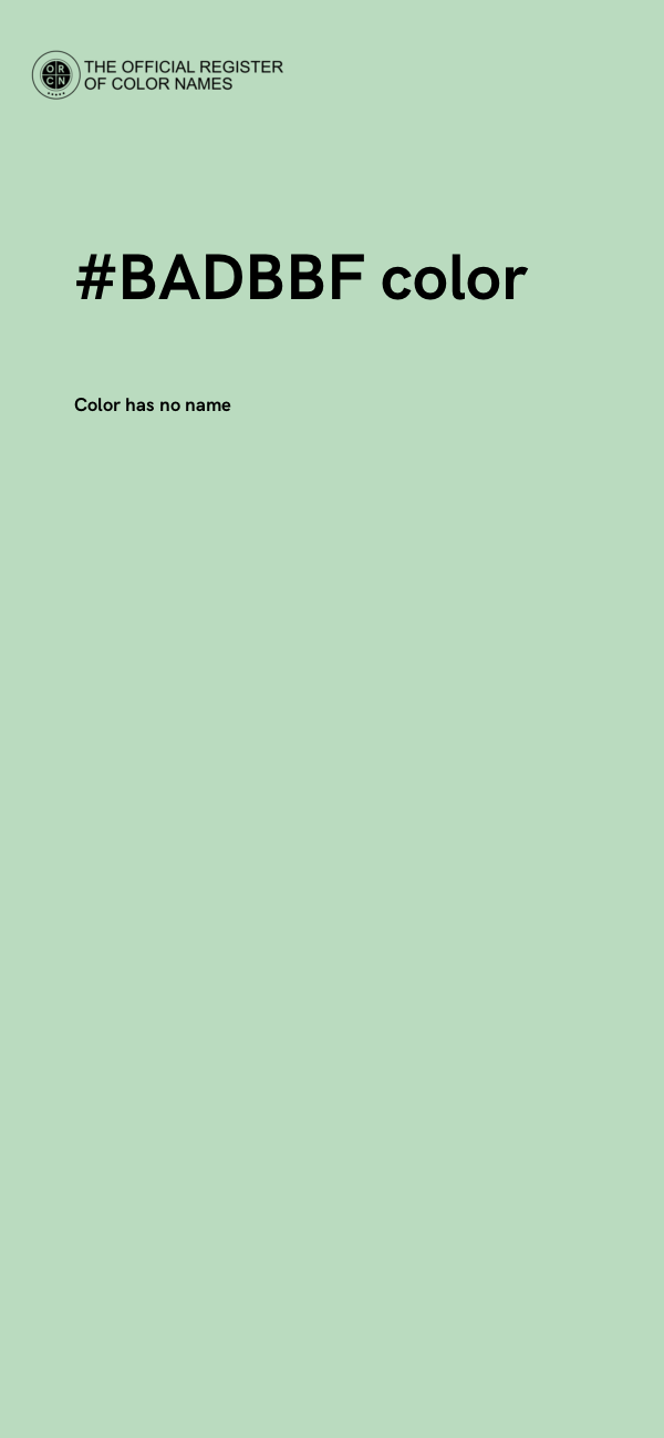 #BADBBF color image