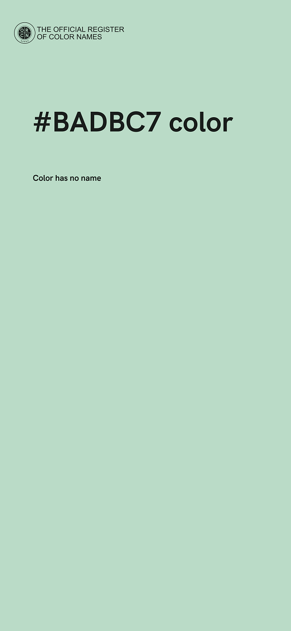 #BADBC7 color image