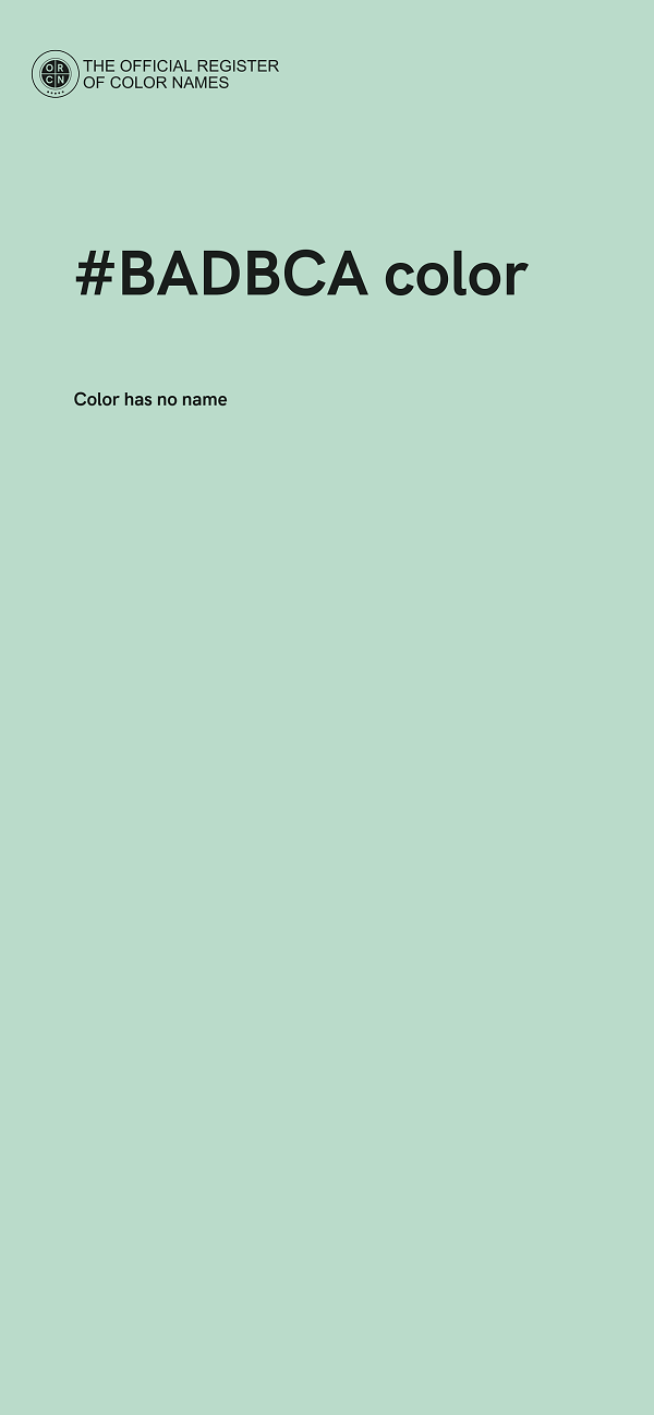 #BADBCA color image