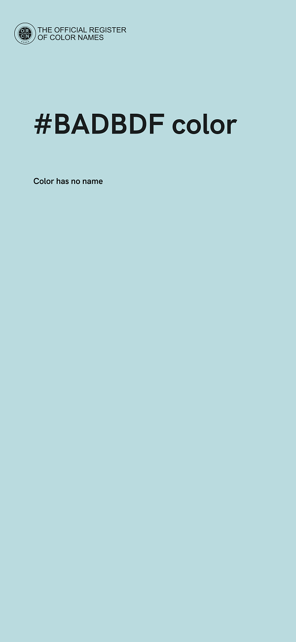 #BADBDF color image
