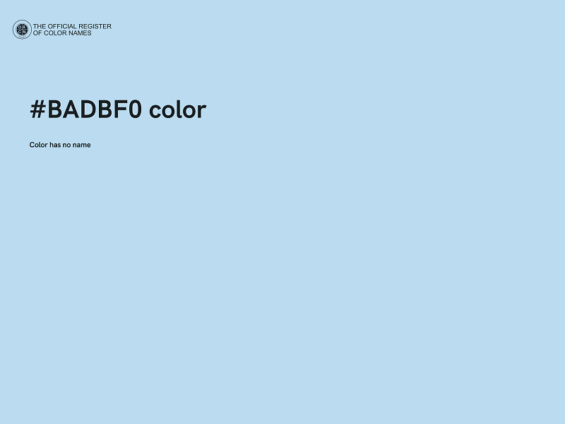 #BADBF0 color image