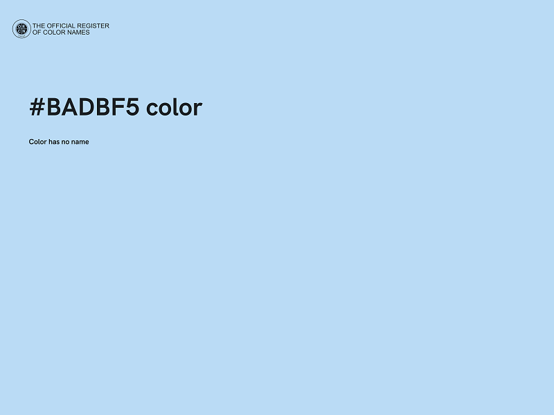 #BADBF5 color image