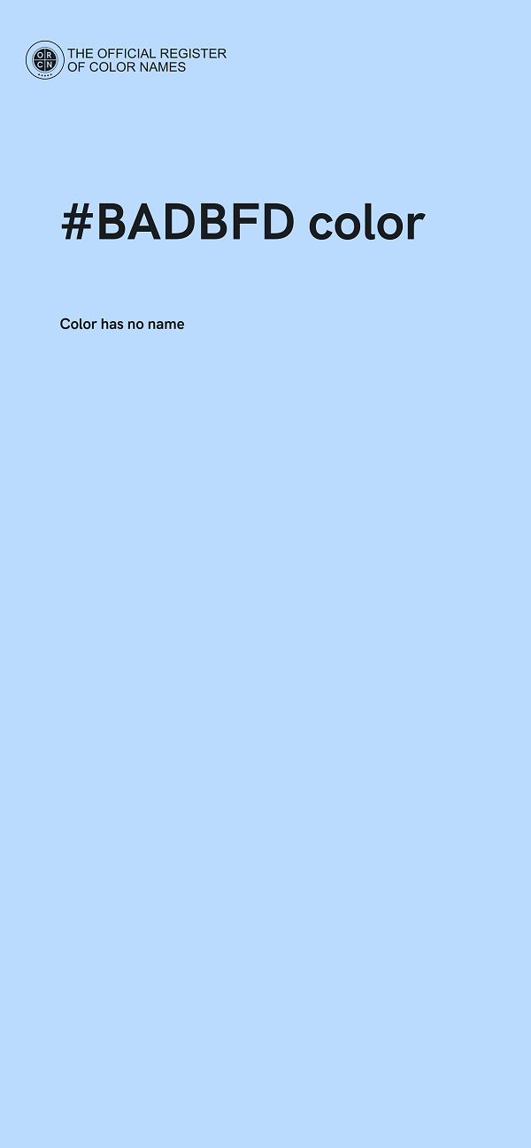#BADBFD color image
