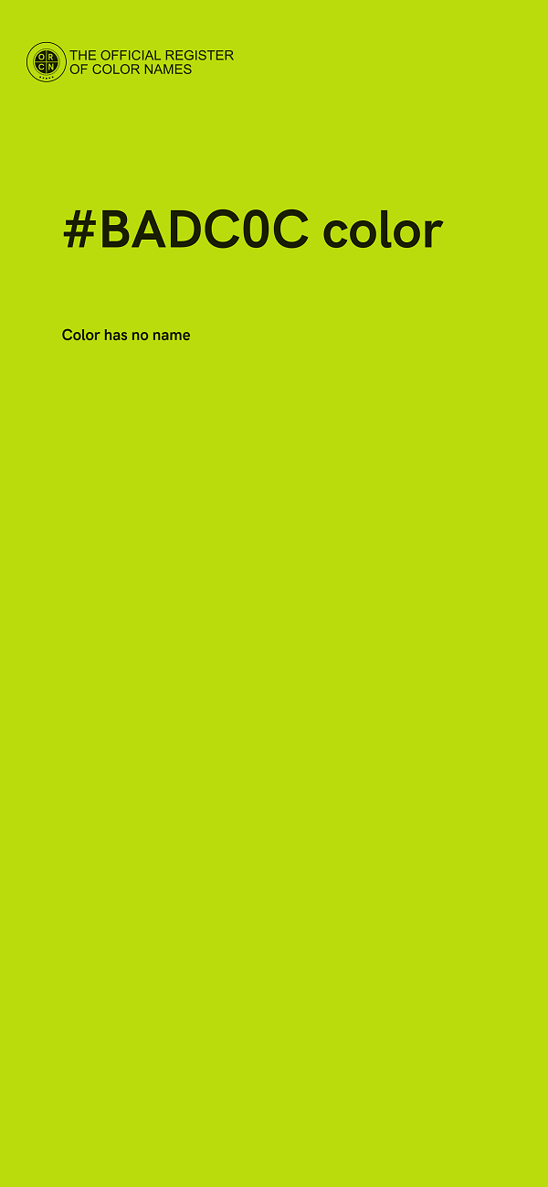 #BADC0C color image