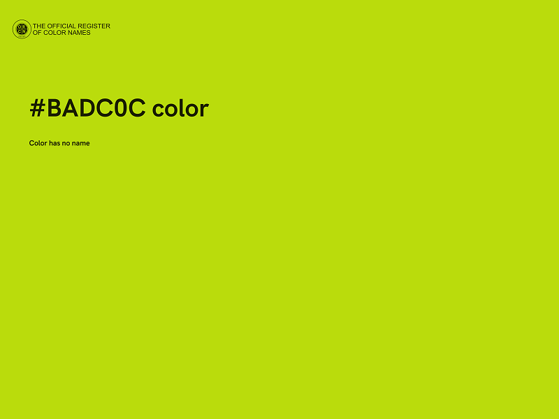 #BADC0C color image