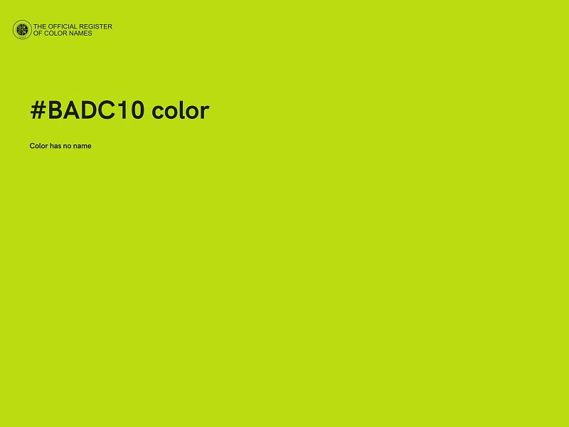 #BADC10 color image