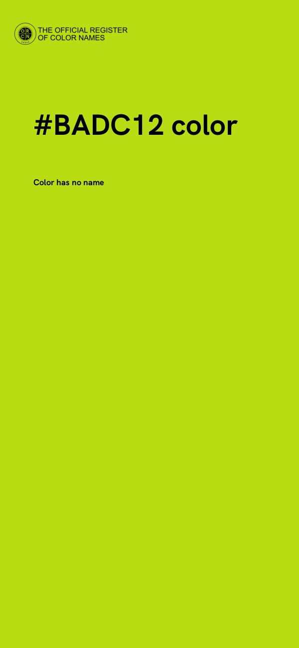 #BADC12 color image