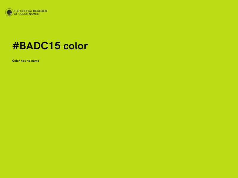 #BADC15 color image