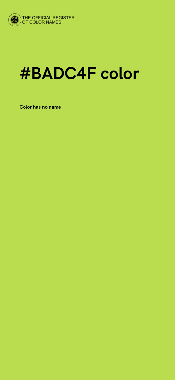 #BADC4F color image