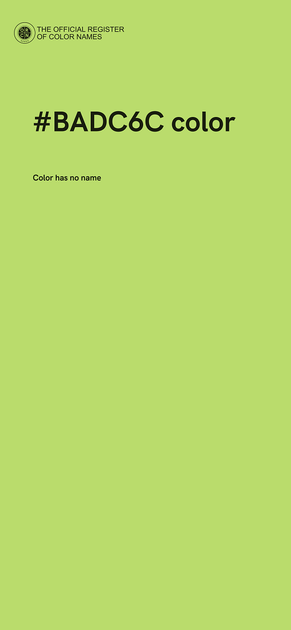 #BADC6C color image