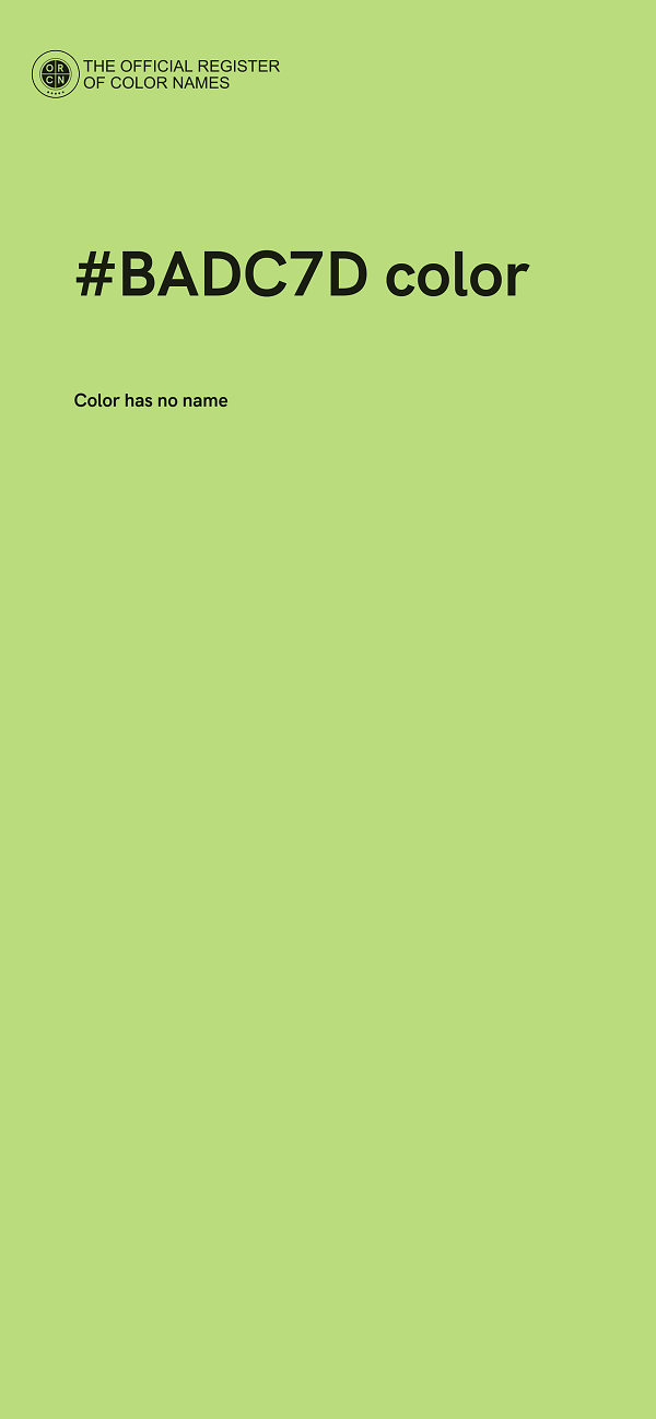 #BADC7D color image