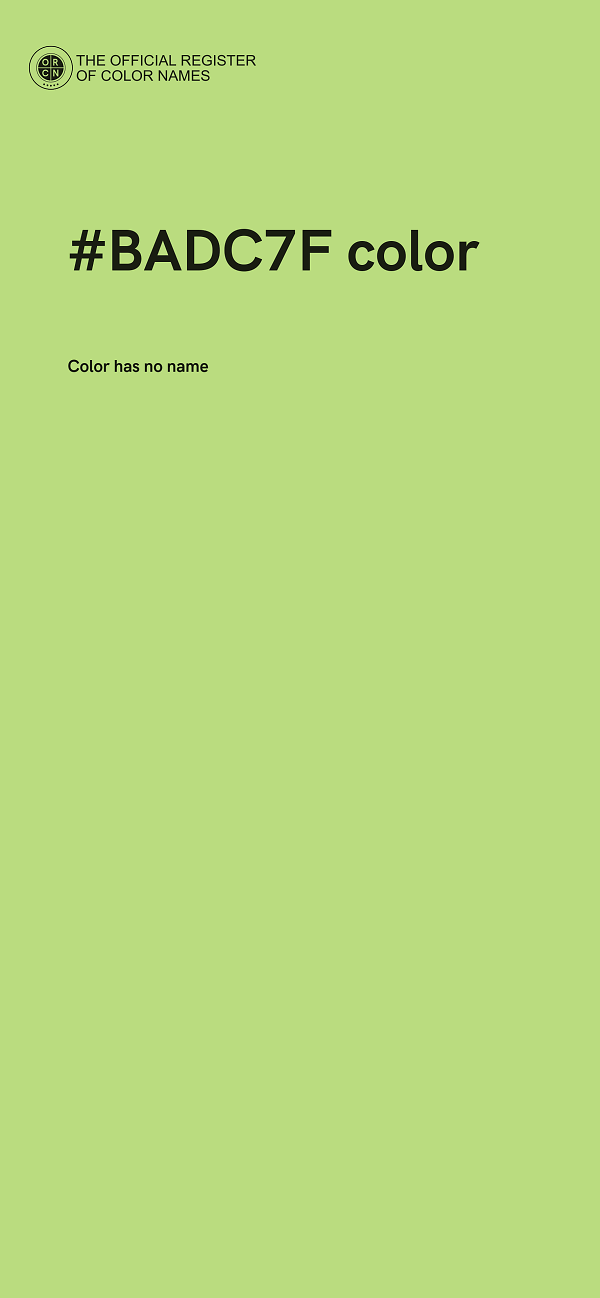 #BADC7F color image