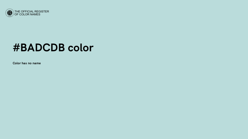 #BADCDB color image