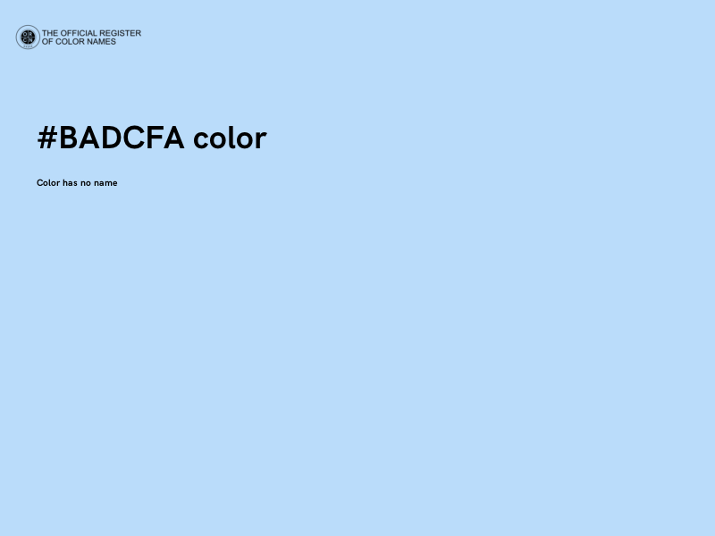 #BADCFA color image