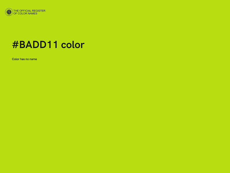 #BADD11 color image