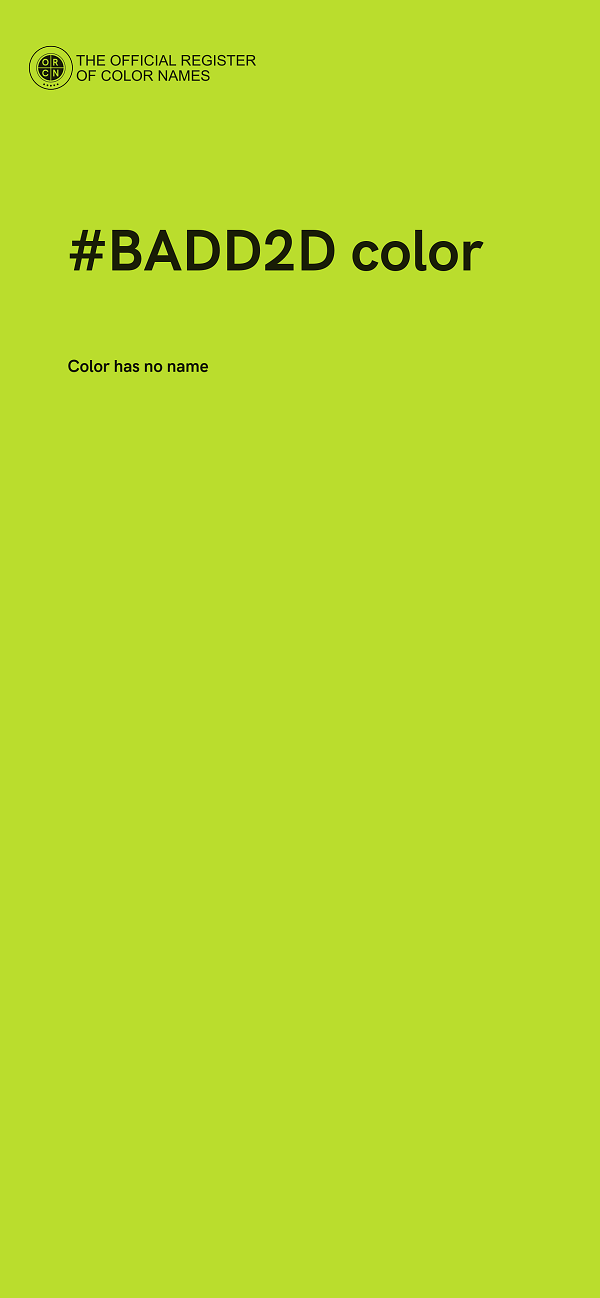 #BADD2D color image