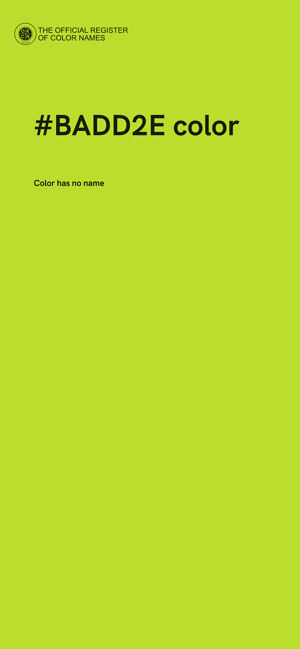 #BADD2E color image
