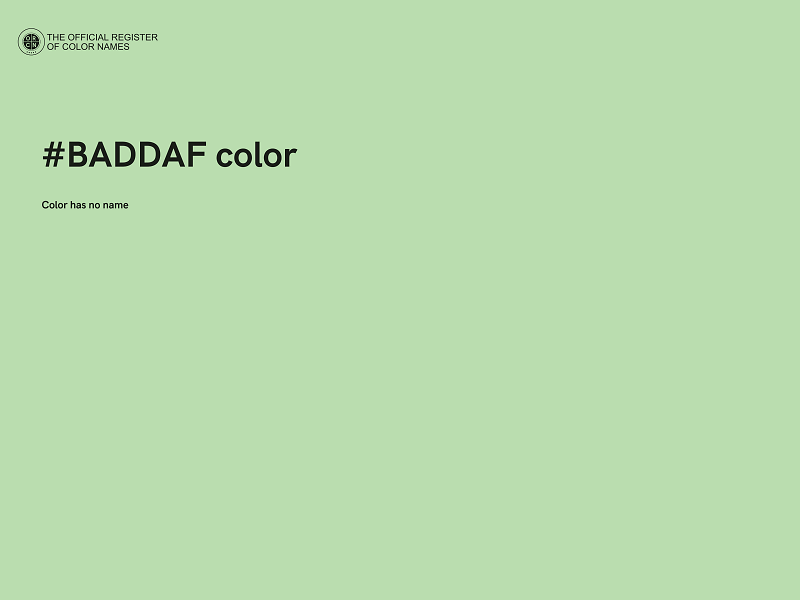 #BADDAF color image