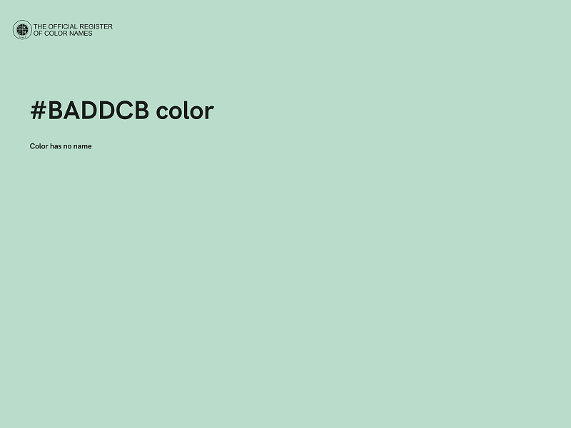 #BADDCB color image