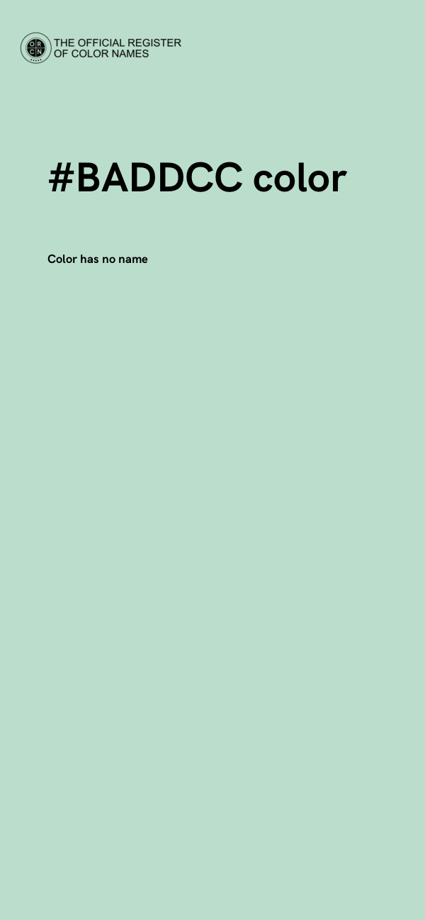 #BADDCC color image