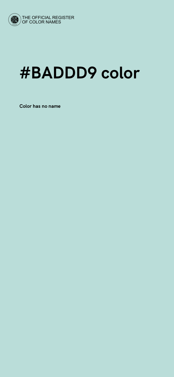 #BADDD9 color image