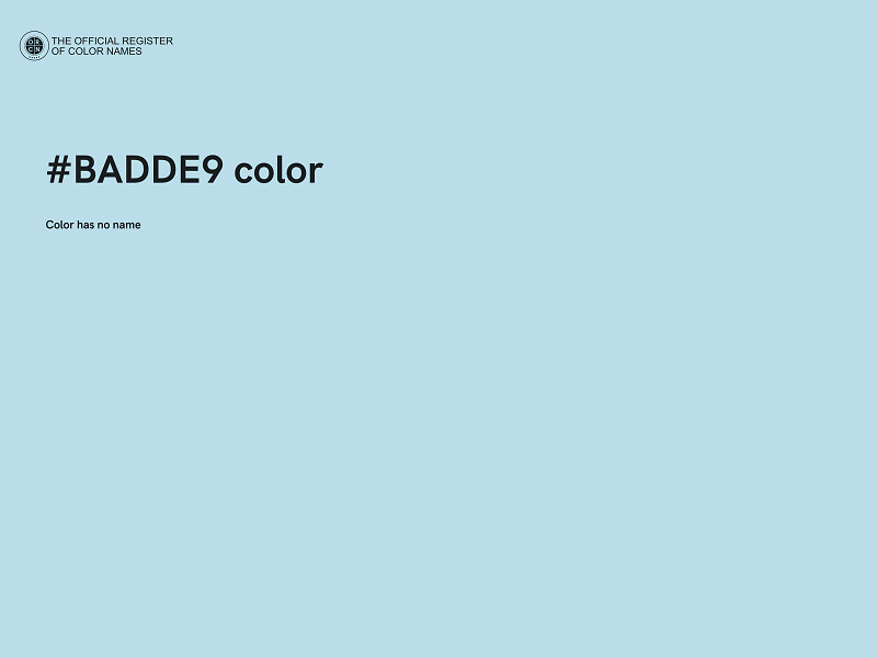 #BADDE9 color image