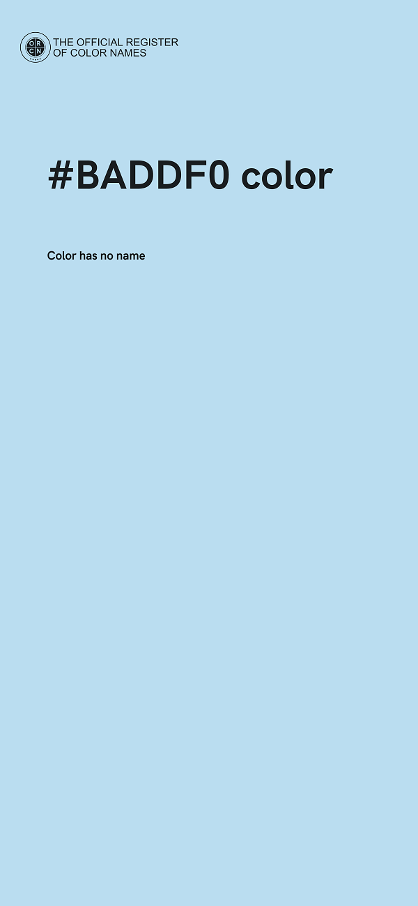 #BADDF0 color image