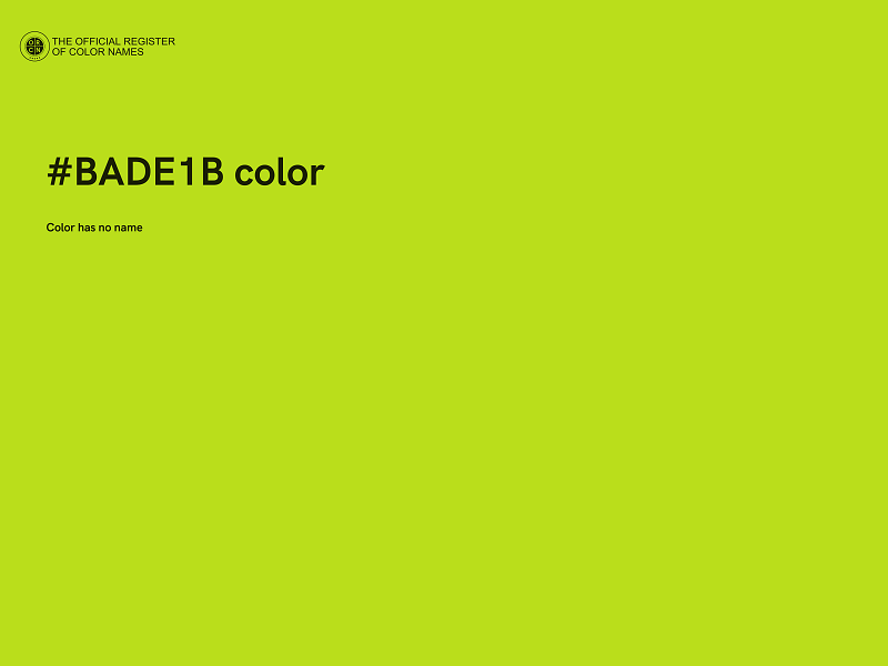 #BADE1B color image