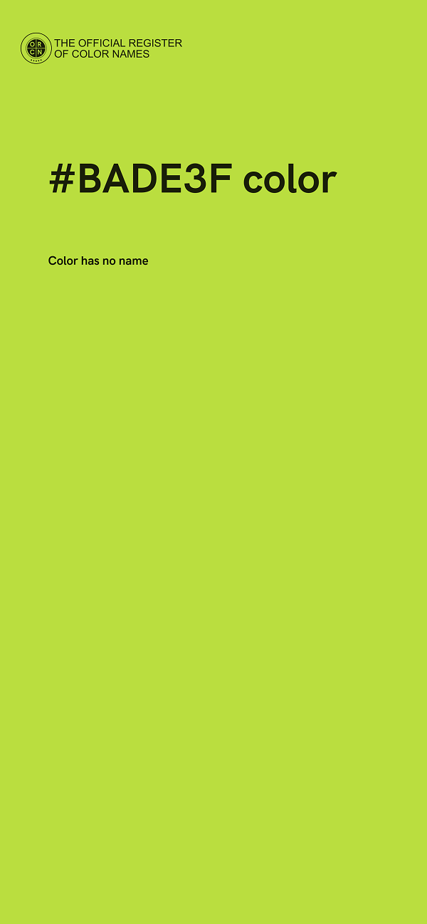 #BADE3F color image