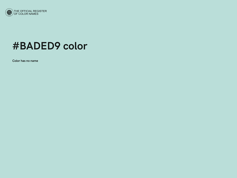 #BADED9 color image