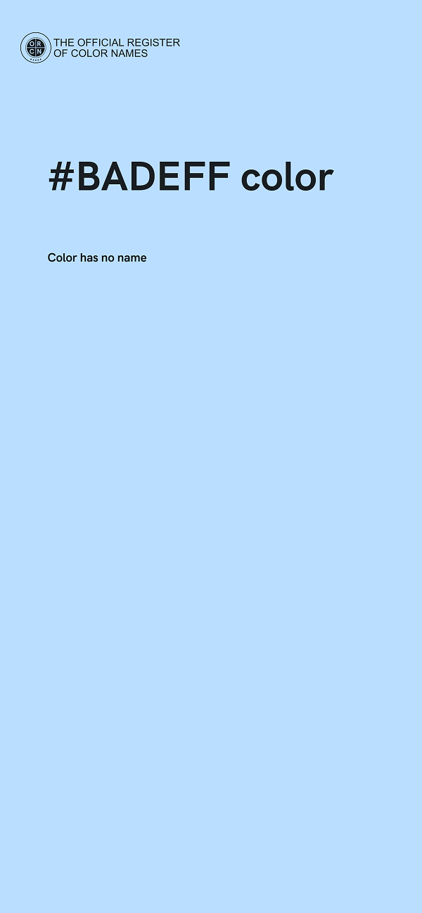 #BADEFF color image