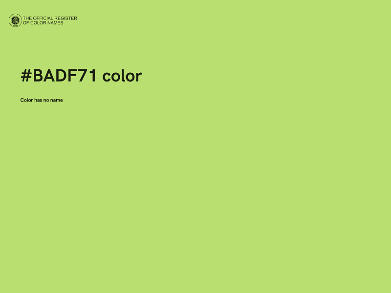 #BADF71 color image