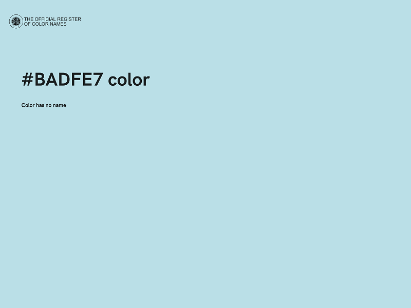 #BADFE7 color image