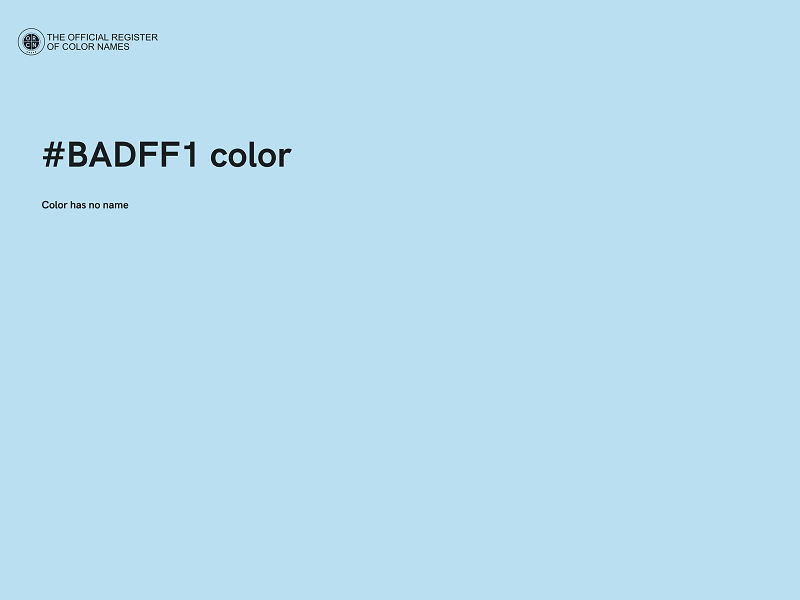 #BADFF1 color image