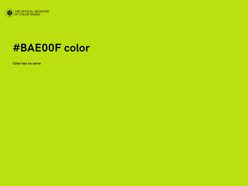 #BAE00F color image