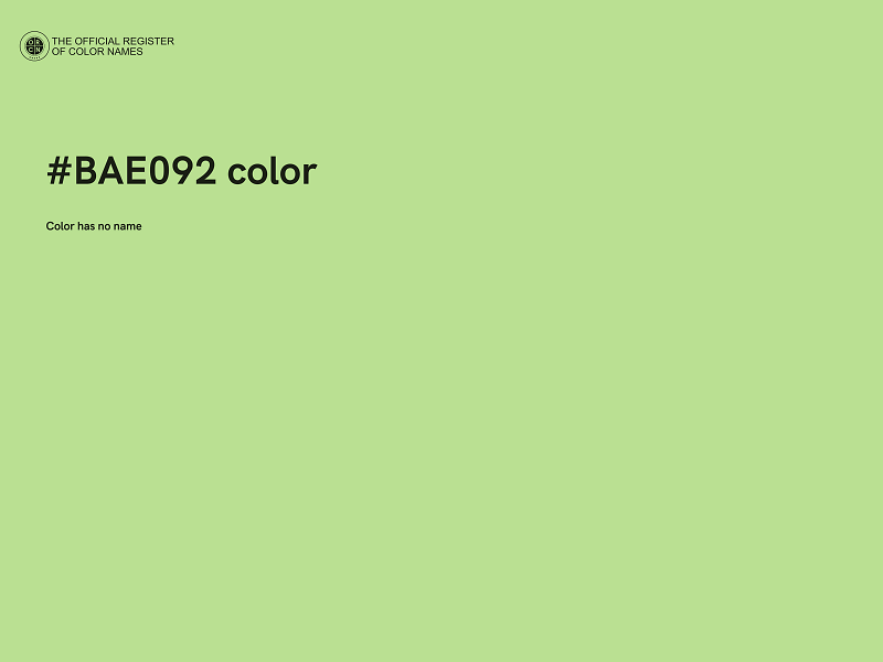 #BAE092 color image